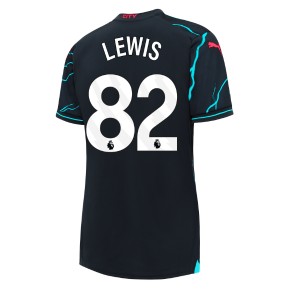 Manchester City Rico Lewis #82 Tredjetrøje Dame 2023-24 Kortærmet